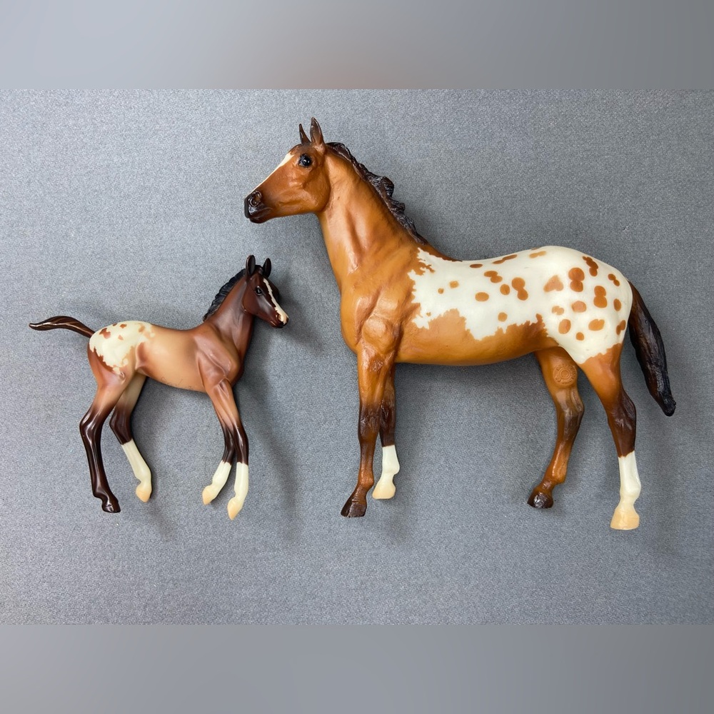 Breyer Horse Model #62005 Mares and Foals Appaloosa Mare and Morgan Foal